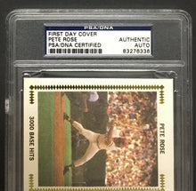 Load image into Gallery viewer, Pete Rose Autographed 3000 Base Hits First Day Cover MLB Baseball Reds PSA/DNA
