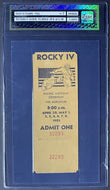 1985 Rocky IV Filming Full Ticket Boxing Rocky Balboa vs Ivan Drago Vancouver