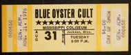 1976 Blue Oyster Cult Mississippi Coliseum Vintage Full Concert Ticket