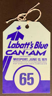 1971 Labatt's Blue Mosport Park Racing Ticket Trophy Car Racing Vintage Can Am