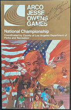 Load image into Gallery viewer, 1978 Jesse Owens Autographed Signed Program Cover + Schedule + Tickets JSA LOA
