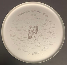 Load image into Gallery viewer, 1969 Calgary Stampeders CFL Fotball Boosters Dinner Gift Facsimile Signed
