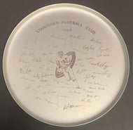 1969 Calgary Stampeders CFL Fotball Boosters Dinner Gift Facsimile Signed