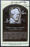 Signed Autographed Harold Doug Harvey Hall Of Fame Postcard Baseball MLB JSA VTG