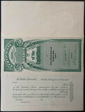 Load image into Gallery viewer, 1922 Original Toronto Cedar Brook Golf Country Club Stock Certificate + Letter
