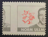 1969-70 O-Pee-Chee Hockey Insert Stamp Misscut Error Norm Ullman + Grant OPC
