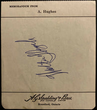 Load image into Gallery viewer, 1960s NHL Hockey Signed Memo Pad Page Walt Tkaczuk New York Rangers Autographed
