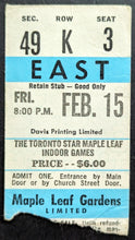 Load image into Gallery viewer, 1974 Maple Leaf Gardens Ticket Stub Toronto Star Maple Leaf Indoor Games Used
