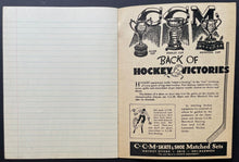 Load image into Gallery viewer, 1940's CCM Scribbler Green Exercise Book Bicycles Featured Vintage Original
