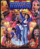 Sawyer Brown Autographed x5 Promo Photo Signed Country Band Copps Coliseum