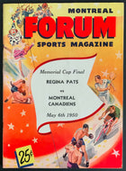 1950 Montreal Forum Historic Hockey Game Program Memorial Cup Final Jr Canadiens