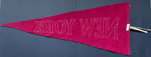 Load image into Gallery viewer, 33&quot; Oversized New York Felt Pennant with intact Tassels USA Historic Vintage
