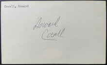 Load image into Gallery viewer, Howard Cosell ABC Sports Journalist Autographed Index Card Signed JSA COA
