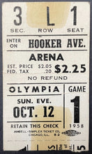 Load image into Gallery viewer, 1958 Detroit Red Wings Opening Night Ticket Stub NHL Hockey VTG Gordie Howe
