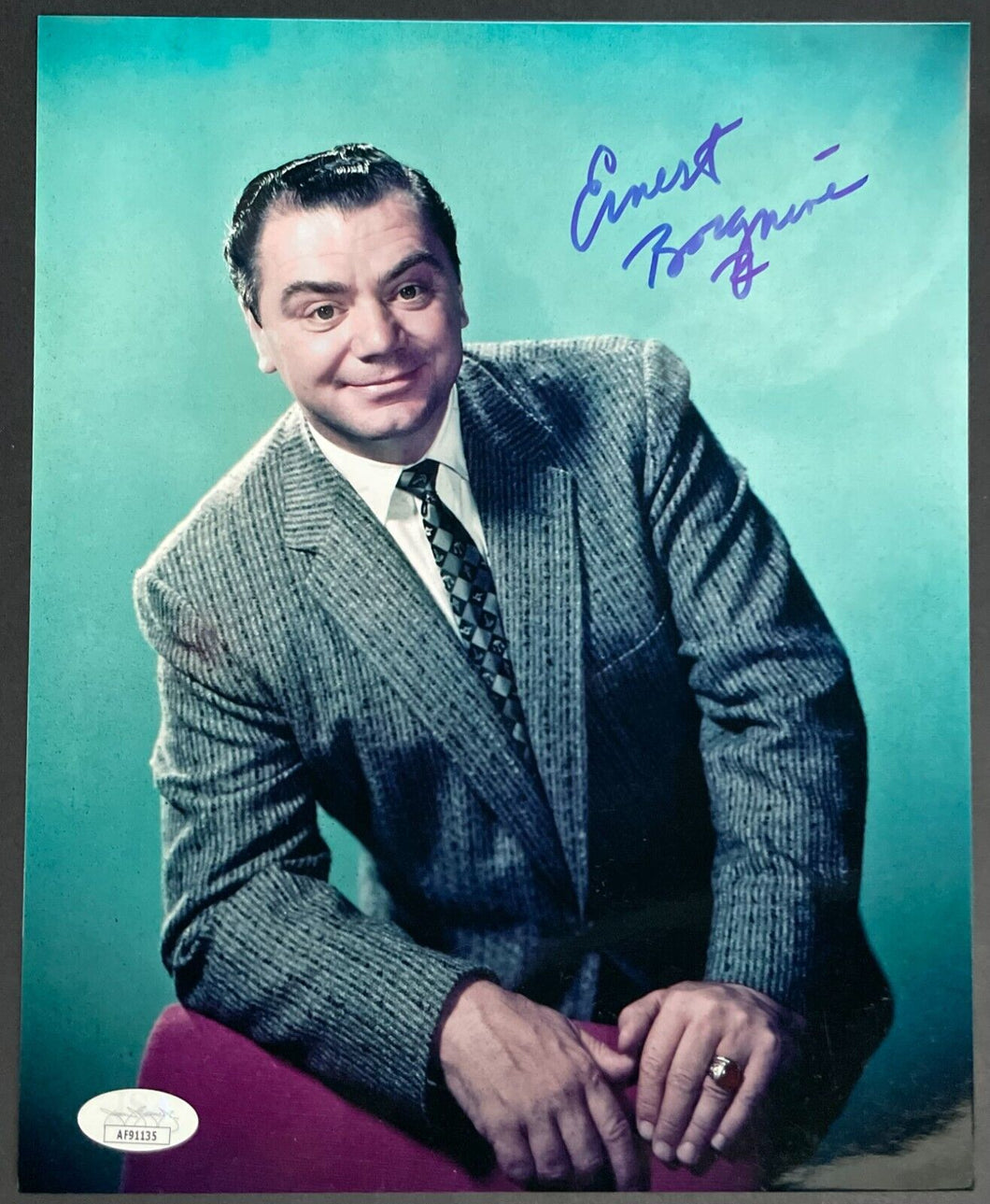 Autographed Signed Ernest Borgnine Photo Vintage Actor Movies Television JSA COA