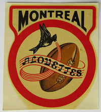 Load image into Gallery viewer, 1950s Vtg CFL Football Montreal Alouettes Waterslide Window Decal Sticker NOS
