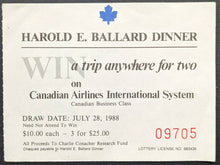 Load image into Gallery viewer, Harold Ballard 85th Birthday Dinner Ticket NHL Hockey Toronto Maple Leafs VTG
