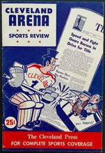 Load image into Gallery viewer, 1952-53 Cleveland Arena AHL Hockey Program Barons vs Hershey Bears Johnny Bower
