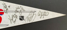 Load image into Gallery viewer, 1990s Signed Vintage NHL St. Louis Blues Autographed Pennant Curtis Joseph
