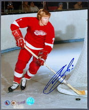 Load image into Gallery viewer, Gary Unger Autographed Color Photo Detroit Red Wings NHL Hockey Signed AJS Holo
