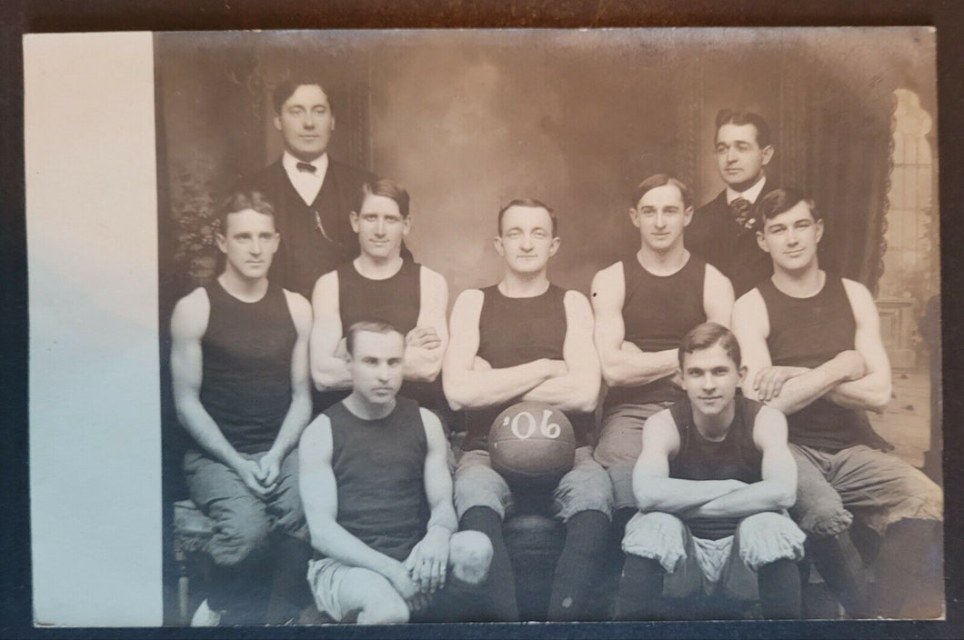 1906 Unknown Basketball Team  Unposted Postcard  Vintage