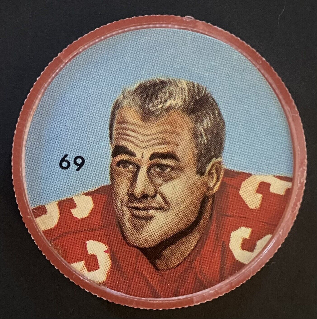 1963 Nalley's Potato Chips CFL Football Token Plastic Coin #69 Bobby Jack Oliver