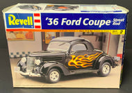 Revell 1936 Ford Coupe Street Rod Scale 1:24 Model Car Kit Vintage Automobile
