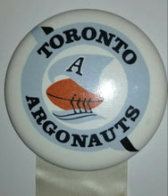 Load image into Gallery viewer, 1982 Toronto Argonauts Pinback Grey Cup Ribbon 2" CFL Football Vintage
