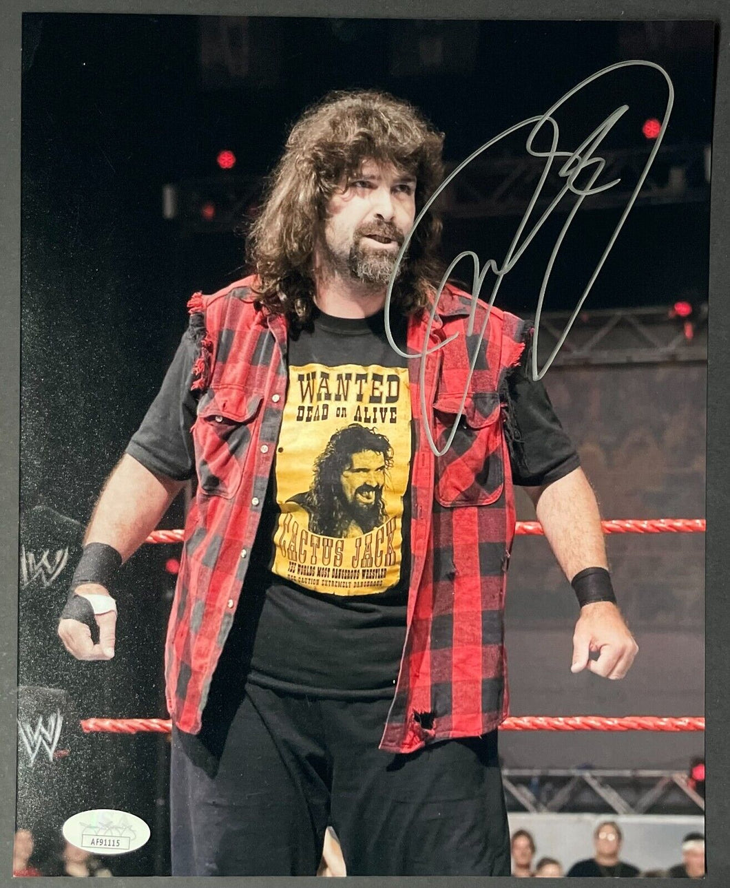 Mick Foley Autographed Signed Color Photo JSA COA TV WWF WWE Wrestling VTG