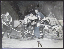 Load image into Gallery viewer, 1961 Stanley Cup Semi Finals NHL Press Photo Blackhawks - Canadiens Double OT
