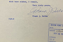 Load image into Gallery viewer, 1956 NHL Autographed Letter Montreal Canadiens Frank J Selke Signed JSA LOA
