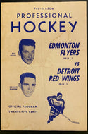 1960 NHL WHL Hockey Program Edmonton Flyers v Detroit Red Wings Vintage Rare