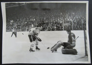 1962 NHL Press Photo Chicago Blackhawks vs Montreal Glenn Hall / Don Marshall