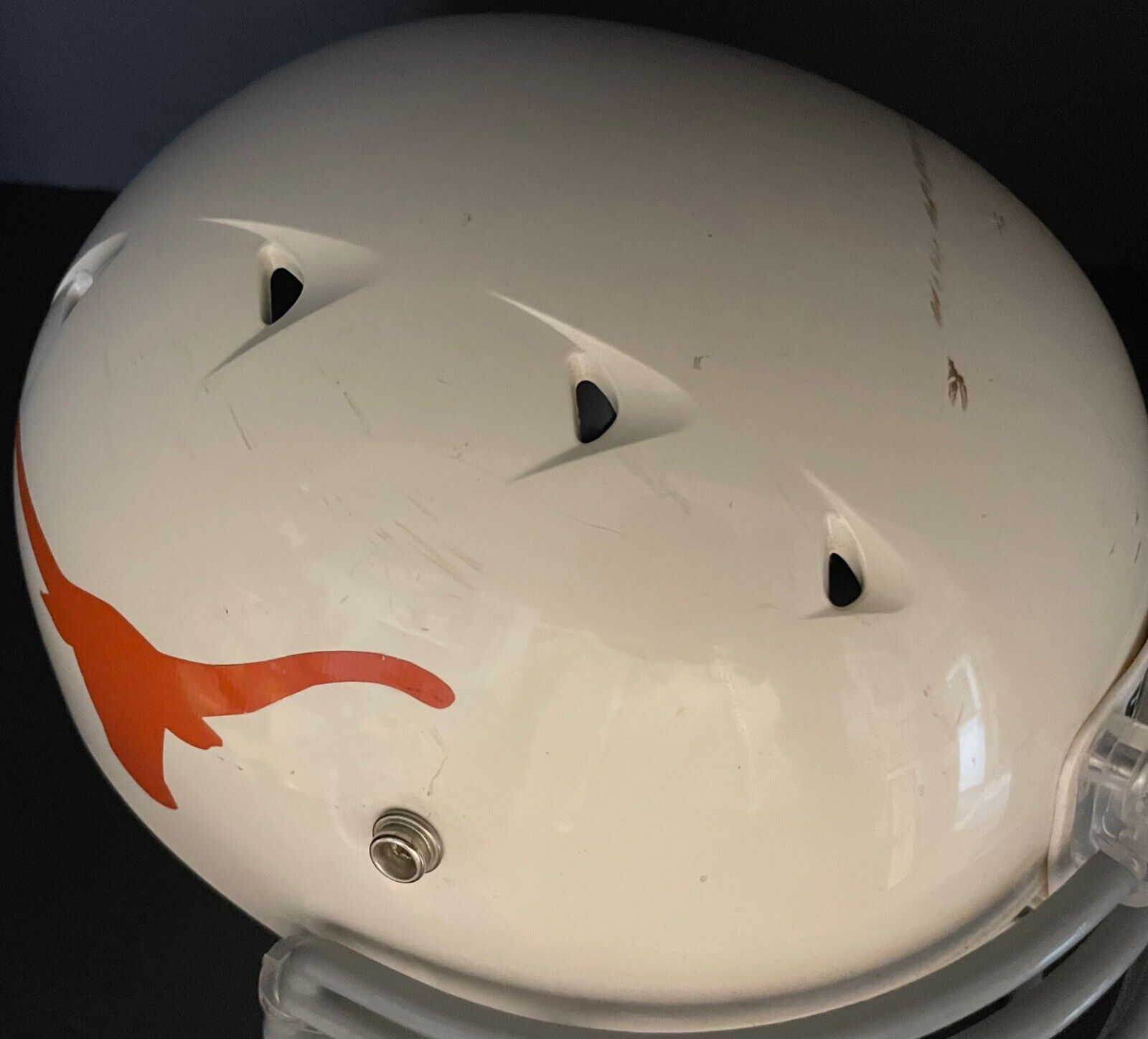 Sold at Auction: UNIVERSITY OF TEXAS GAME USED FOOTBALL HELMET