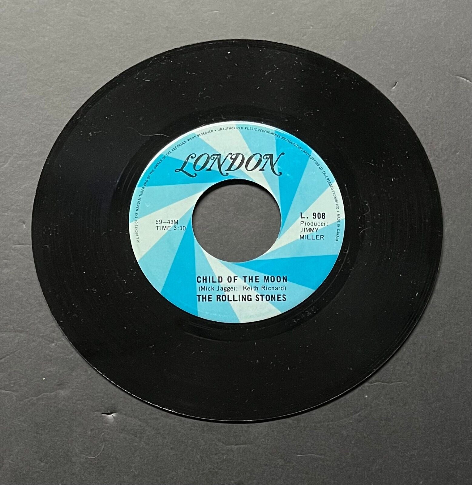 アイドル jumin45 1968 The Rollings Stones 45 RPM Record Album + Sleeve Jumpin