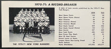 Load image into Gallery viewer, 1971-72 New York Rangers NHL Hockey Newsletter Official Mailer Vintage MSG
