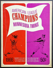 Load image into Gallery viewer, 1966 Minnesota Twins Complete Baseball Yearbook Magazine Vintage Program MLB

