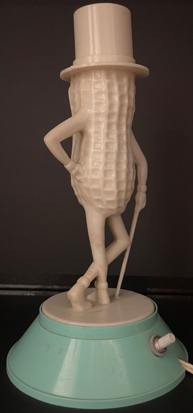 50年代　ミスターピーナッツ　ランプ　アドバタイジング　プランターズ　ライト Mr. Peanut Working Vintage Planters Functional Lamp Circa 1950s