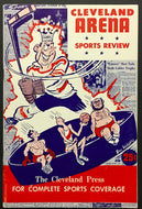 1954 Cleveland Arena Sports Review Program Press Sports Coverage Barons vs Reds