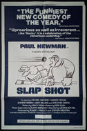 1977 Slap Shot Full Sheet Stamped Original Movie Poster Paul Newman Vintage