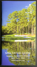 Load image into Gallery viewer, 2003 Augusta National Golf Club Spectator Media Guide Masters Tiger Woods
