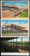 1900's Triple Crown Racetracks Vintage 3 Postcard Lot Pimlico Belmont Churchill