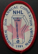 1981 NHL Booster Clubs 11th Annual Convention Hockey Patch Winnipeg Rare Vintage