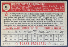 Load image into Gallery viewer, 1952 Topps Baseball Gene Hermanski #16 Chicago Cubs Vintage MLB Card
