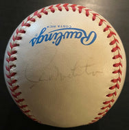 Paul Molitor Signed Bobby Brown Baseball Autographed MLB Brewers Twins HOFer JSA