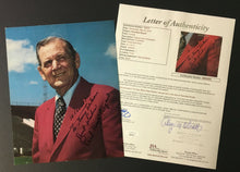Load image into Gallery viewer, Paul Bear Bryant Signed Photo 8x10 Autographed Alabama Tide NCAA Football JSA
