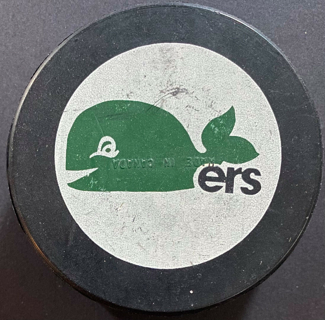 Hartford Whalers WHA Biltrite Blank Back Game Used Hockey Puck c1972-1978