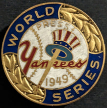 Load image into Gallery viewer, 1949 New York Yankees Threaded Post Press Pin  5 Championships Baseball MLB
