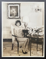 1961 Jackie Kennedy Type 1 Vintage Photo 1st TV Appearance Post JFK Inauguration