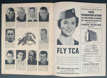 Load image into Gallery viewer, 1960 Exhibition Stadium CFL Football Program Toronto Argos v Hamilton Tiger Cats
